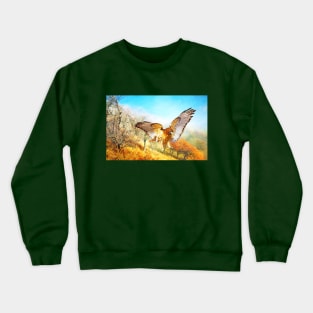 Red-tail Hawk in Autumn Crewneck Sweatshirt